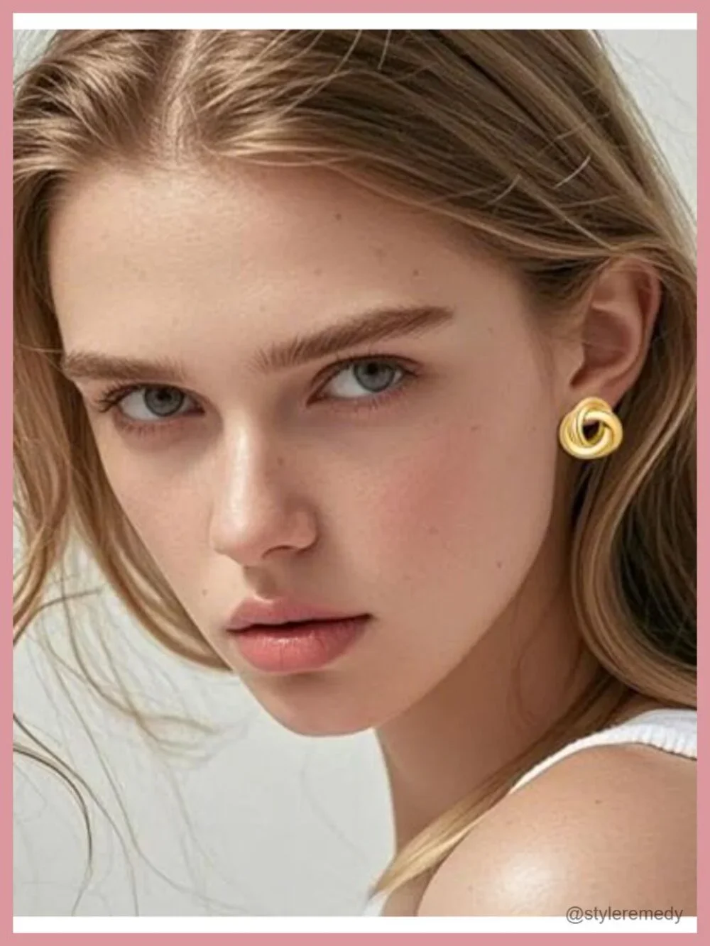 8 Pairs Gold Knot Earrings Set Chunky Statement Long Drop Dangle Geometric